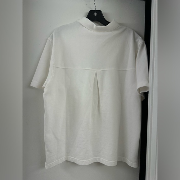 NWT $95 Magnlens Half zip Up Polo Shirt White Small S Cotton Blended Regular Fit - Picture 10 of 12